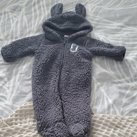 Cozy Gray Kids One Piece - Picture 1 of 2
